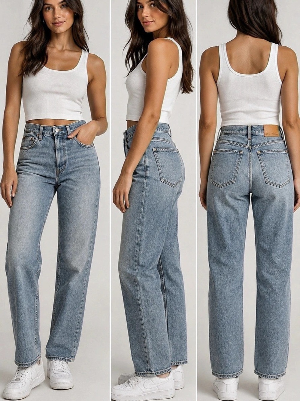 Denim Forum Arlo Hi-Rise Straight Jean Blue Size 26